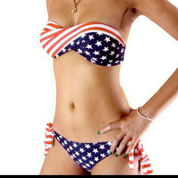 Sexy American flag bikini
