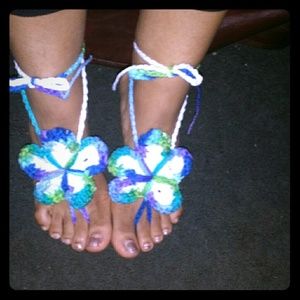3d flower barefoot sandlas