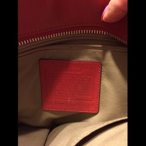 Red coach purse