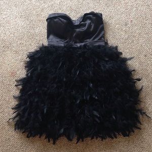 Black feather dress