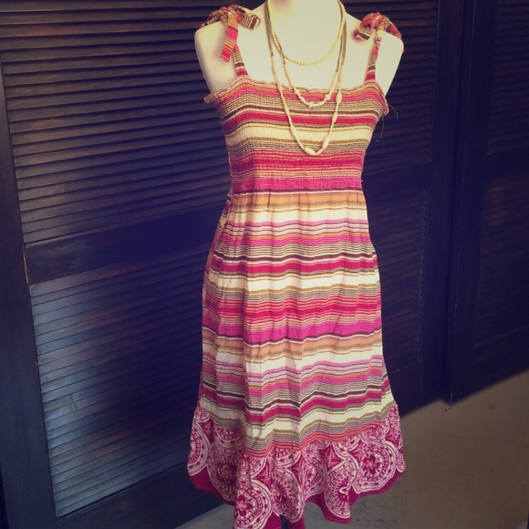 Pink Striped Sundress