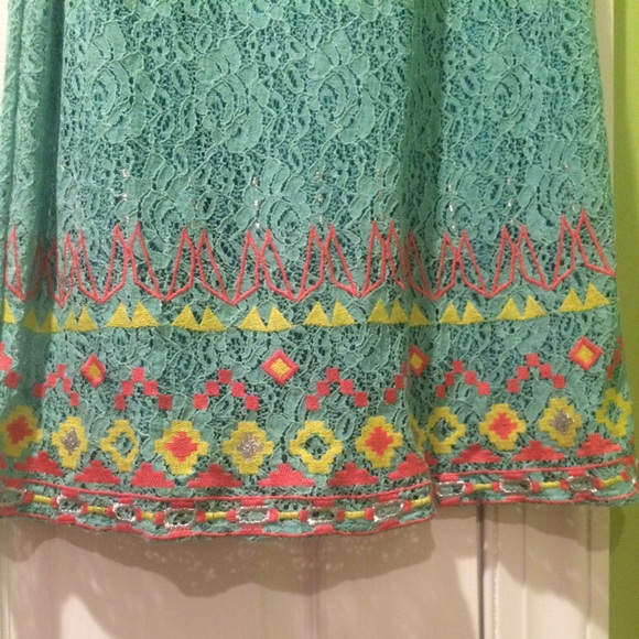 Lace Embroidered Dress by Flying Tomato in 'mint' - Picture 2 of 4