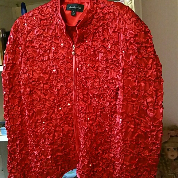 Red evening top