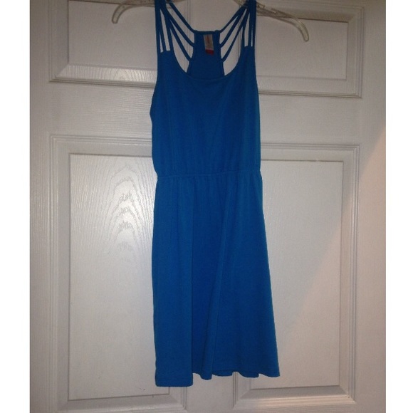 💮BLUE HALTER BACK DRESS💮