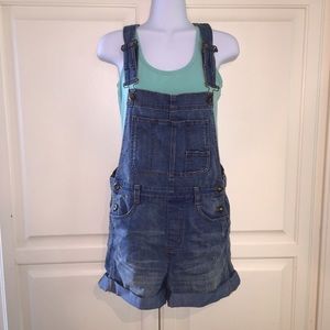 Free People Denim Overalls