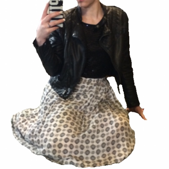 Pleated Silk Skirt