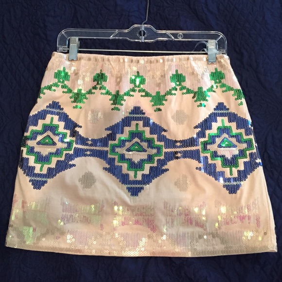 Tribal sequin mini skirt