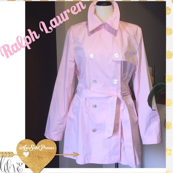 Ralph Lauren Jackets & Blazers - Ralph Lauren Pale Pink 3/4 Trench Coat