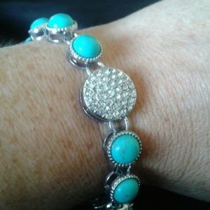 Lia Sophia Turquoise bracelet w/crystals