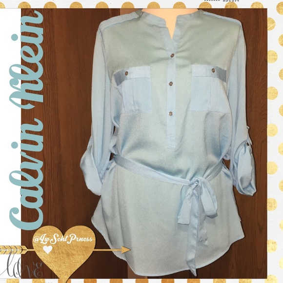 Calvin Klein Tops - Calvin Klein "Robin's Egg" Top