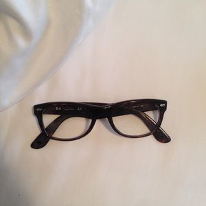 Prescription Ray-Ban glasses.