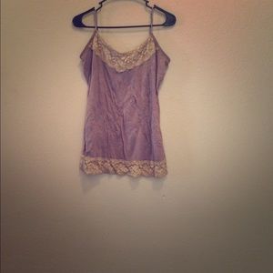 Bronze colored lacy tank