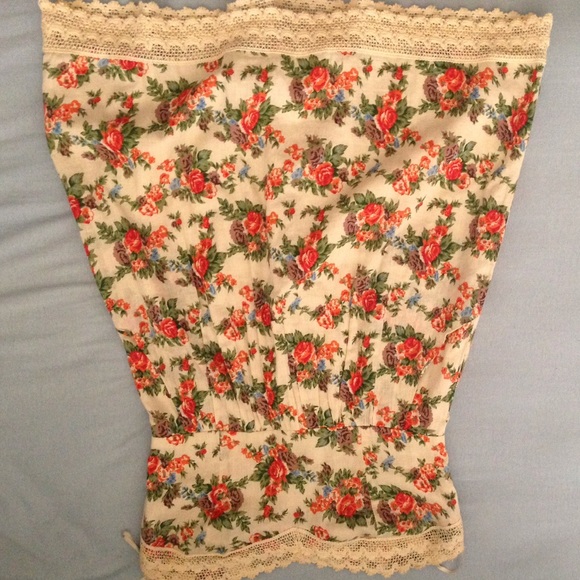 Floral tan dress