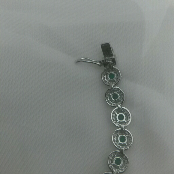 925 sterling silver bracelet platinum finish - Picture 3 of 4
