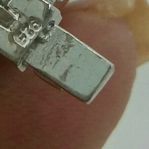 925 sterling silver bracelet platinum finish - Picture 4 of 4