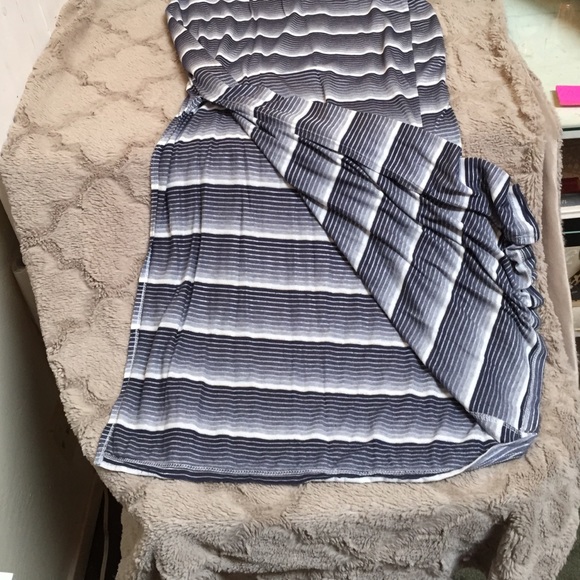 Blue & White Stripe Maxi Skirt - Picture 2 of 2