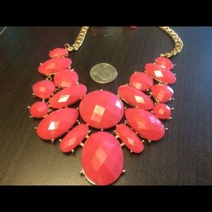 Pink and gold necklace set