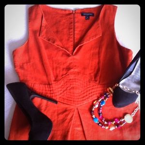 Banana Republic oxide orange dress