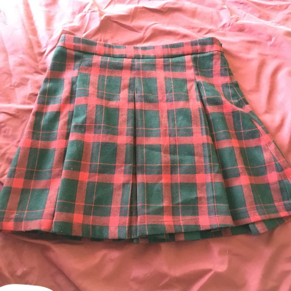 UO pleated plaid skirt