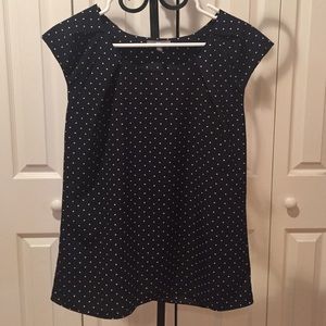 Navy Blue polka dot blouse from The Gap