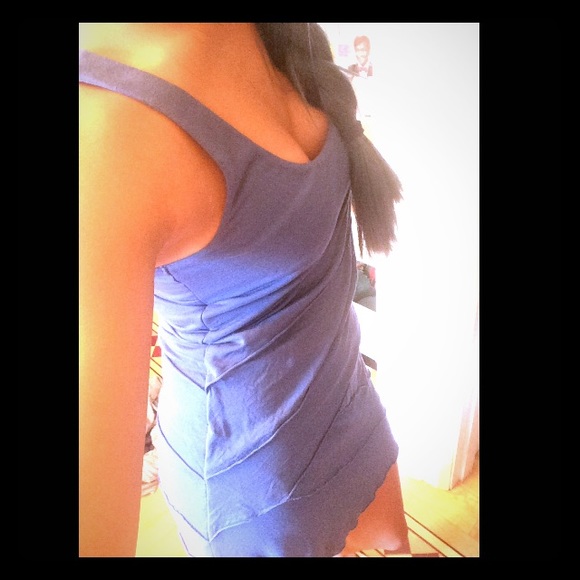 blue dress with layered ruffles - Picture 1 of 3