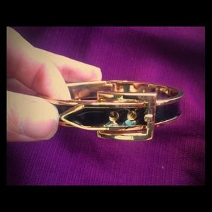 Gold and black bangle