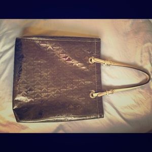 Michael Kors metallic tote bag