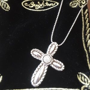 Brighton Pearl Magic Reversible Cross  Necklace