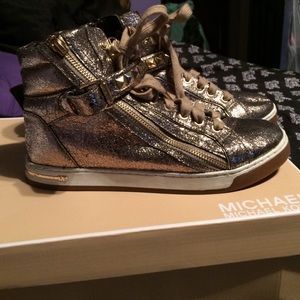 Glam studded high top sneakers