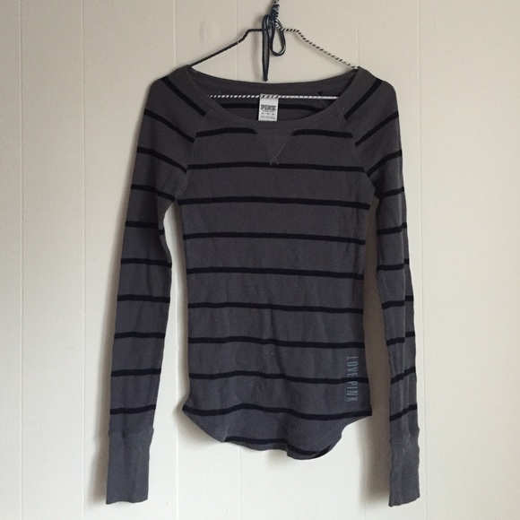 VS Pink Striped Long Sleeve