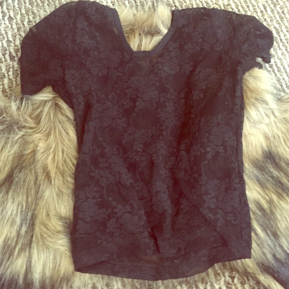 American Apparel Lace Crop Top S