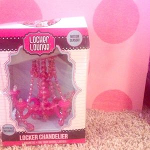 Pink locker chandelier motion sensor