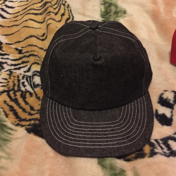 Black denim snap back - Picture 1 of 1