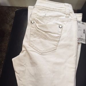 Bongo distressed off white skinny jeans