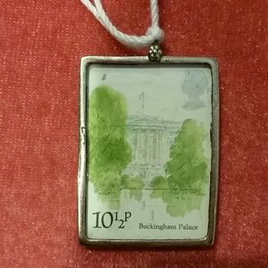 Buckingham Palace authentic stamp pendant