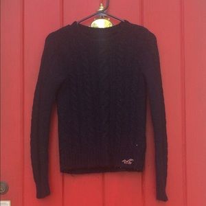 Navy Cable-knit Sweater