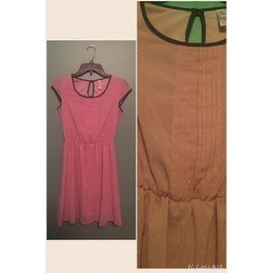 Pink with white polkadot dress