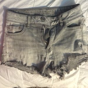 American Eagle Gray High Waisted Shorts
