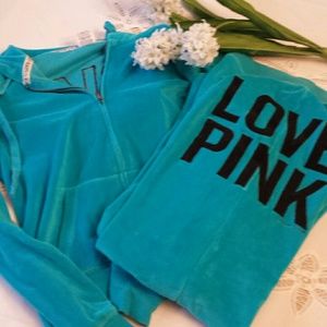 VICTORIA'S SECRET VELOUR SWEATS UT SIZE S-P