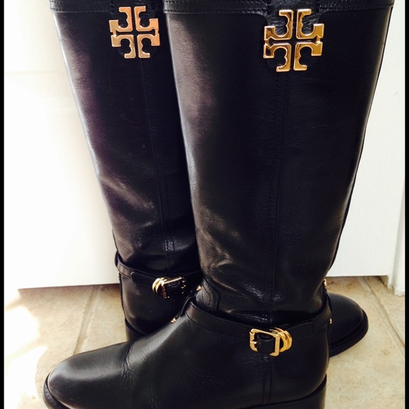Tory Burch Authentic Black Riding Boots