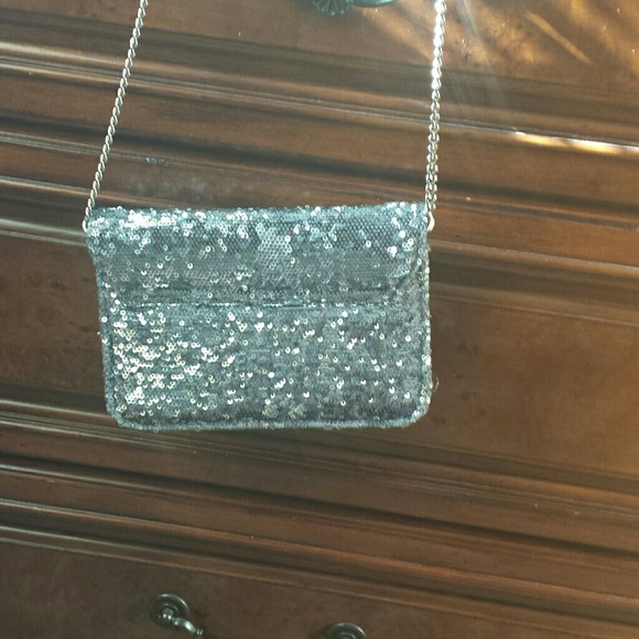 Silver Sequined Satchel - Picture 4 of 4