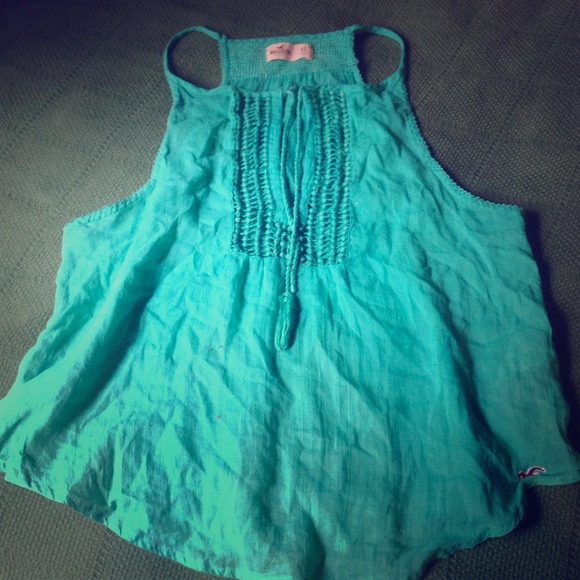 Teal summer top Hollister