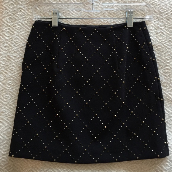 Black and Gold Mini Skirt