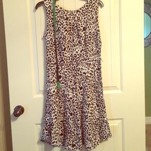 White and black cheetah print dress