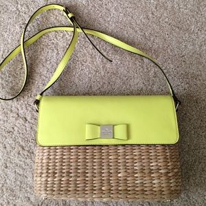 👜 Kate Spade vita limoni clara straw shoulder bag