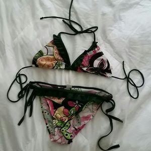 Itty bitty green bikini