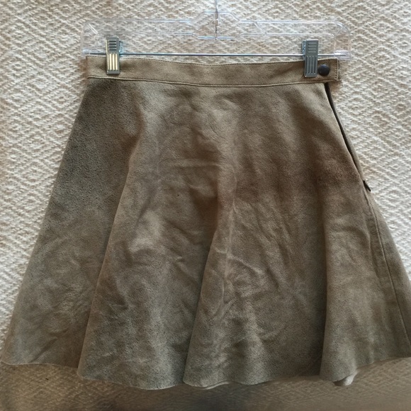 Beige American Apparel Circle Skirt
