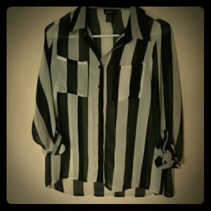 Thin BlacknWhite Stripe Long Sleeve