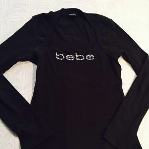 Bebe black long sleeve shirt