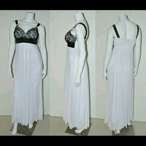 White & black long formal dress by Taboo.small